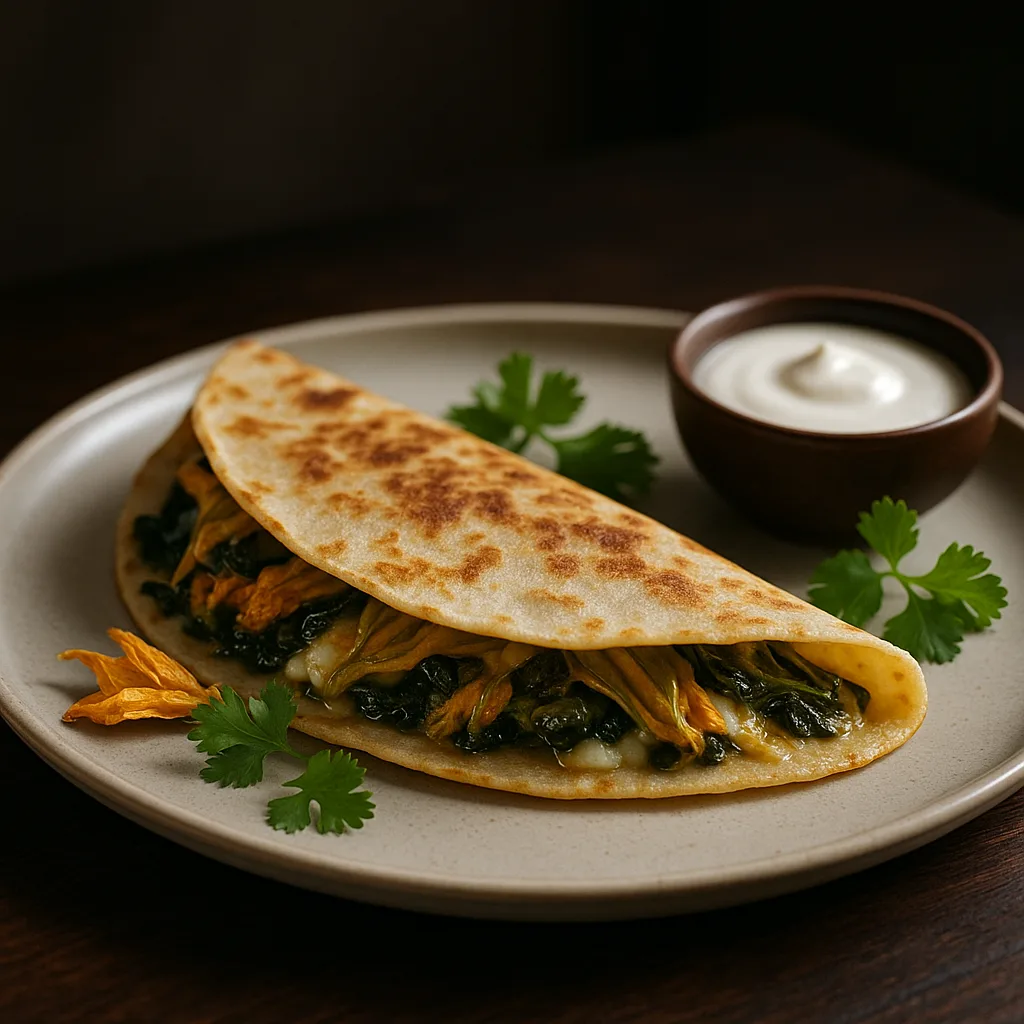 Quesadilla de Flor de Calabaza